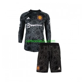 Camisolas de futebol Manchester United Guarda Redes Criança Equipamento Alternativa 2022/23 Manga Comprida